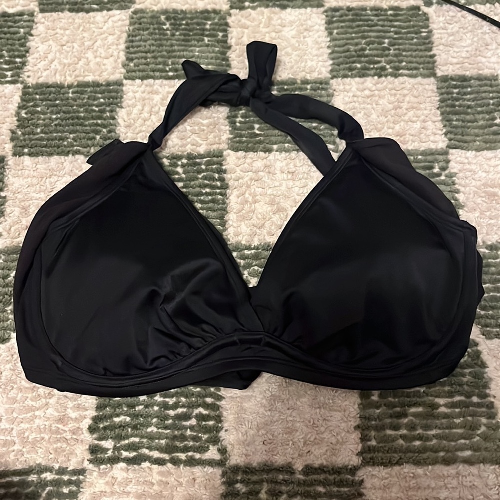 Athleta black bikini top 36D/DD